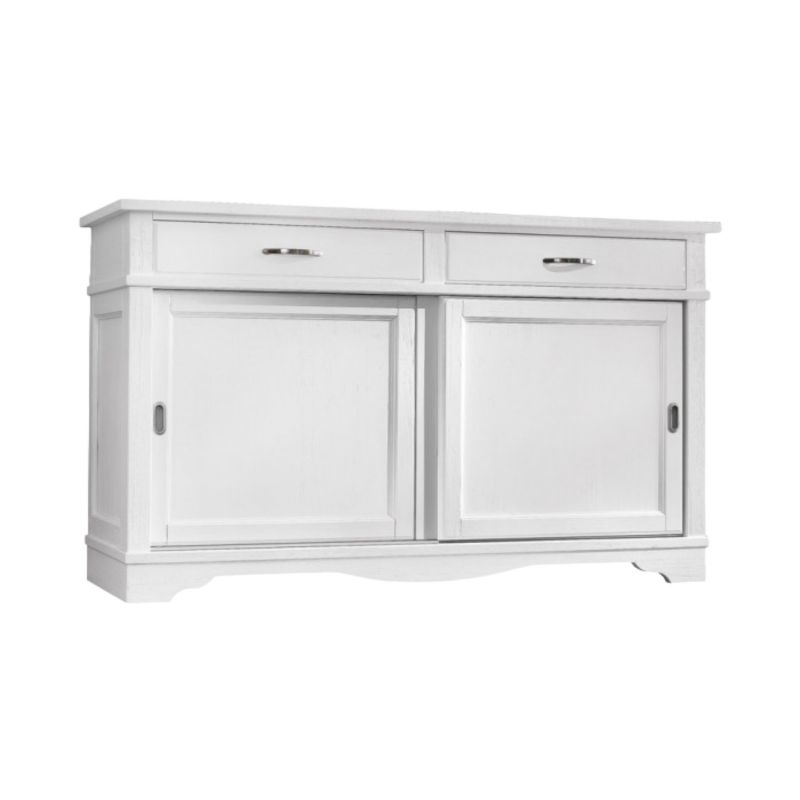 CREDENZA MADIA BUFFET IN LEGNO MASSICCIO SHABBY CHIC 2 ANTE