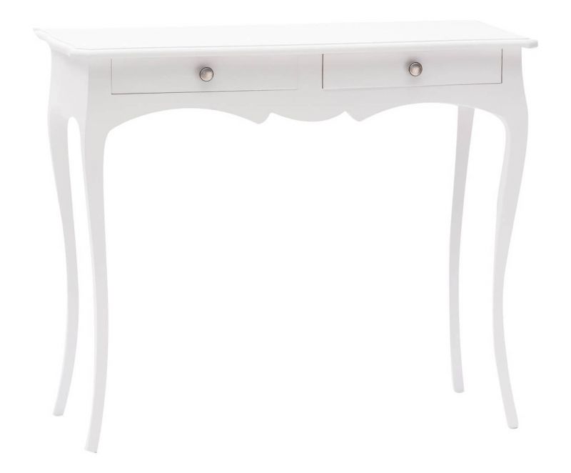 CONSOLLE IN LEGNO SHABBY CHIC BIANCO OPACO MOD LAURA